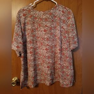 Maggie Barnes Womens 1X 18W 20W Top Blouse Shirt